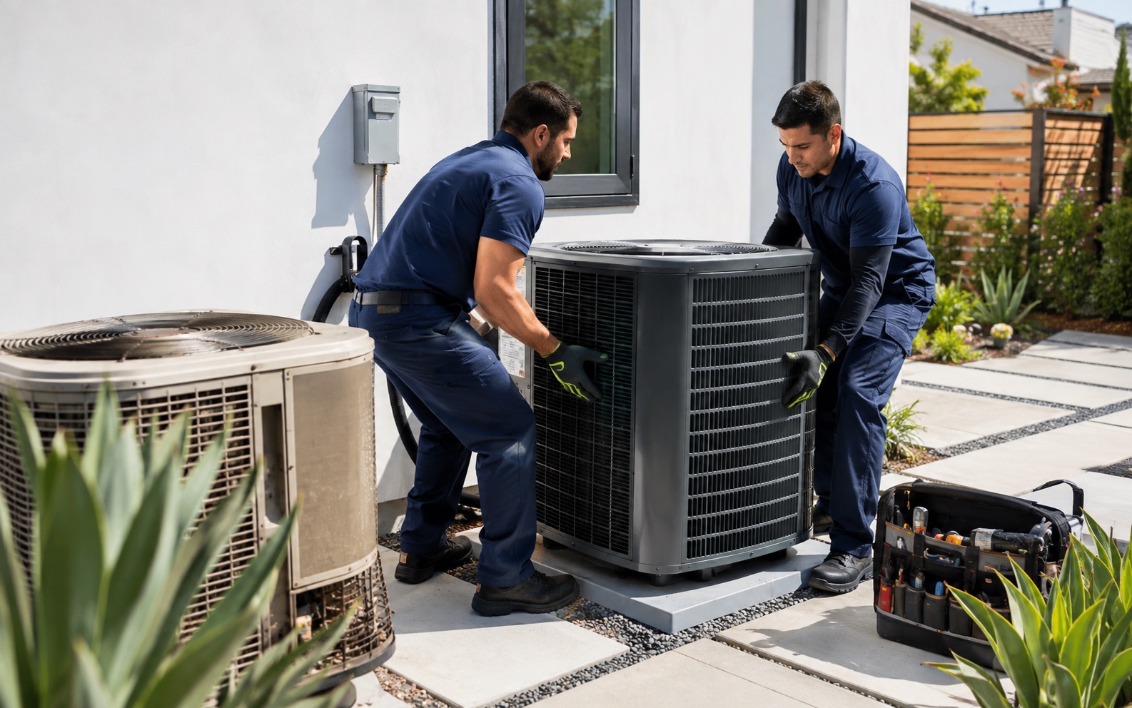 MDC Pro Services technician performing ac replacement in Irvine